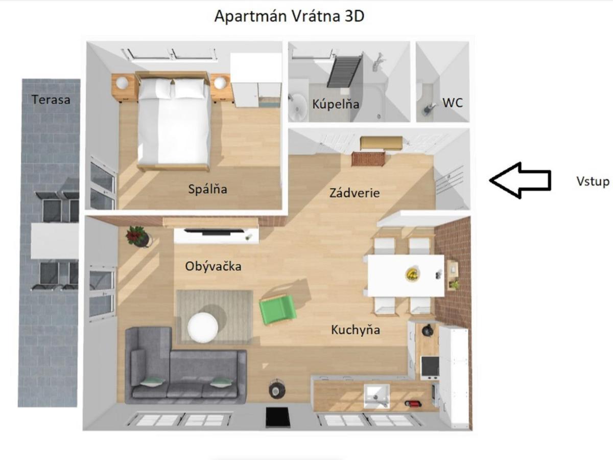 Apartman Vratna Терхова Экстерьер фото