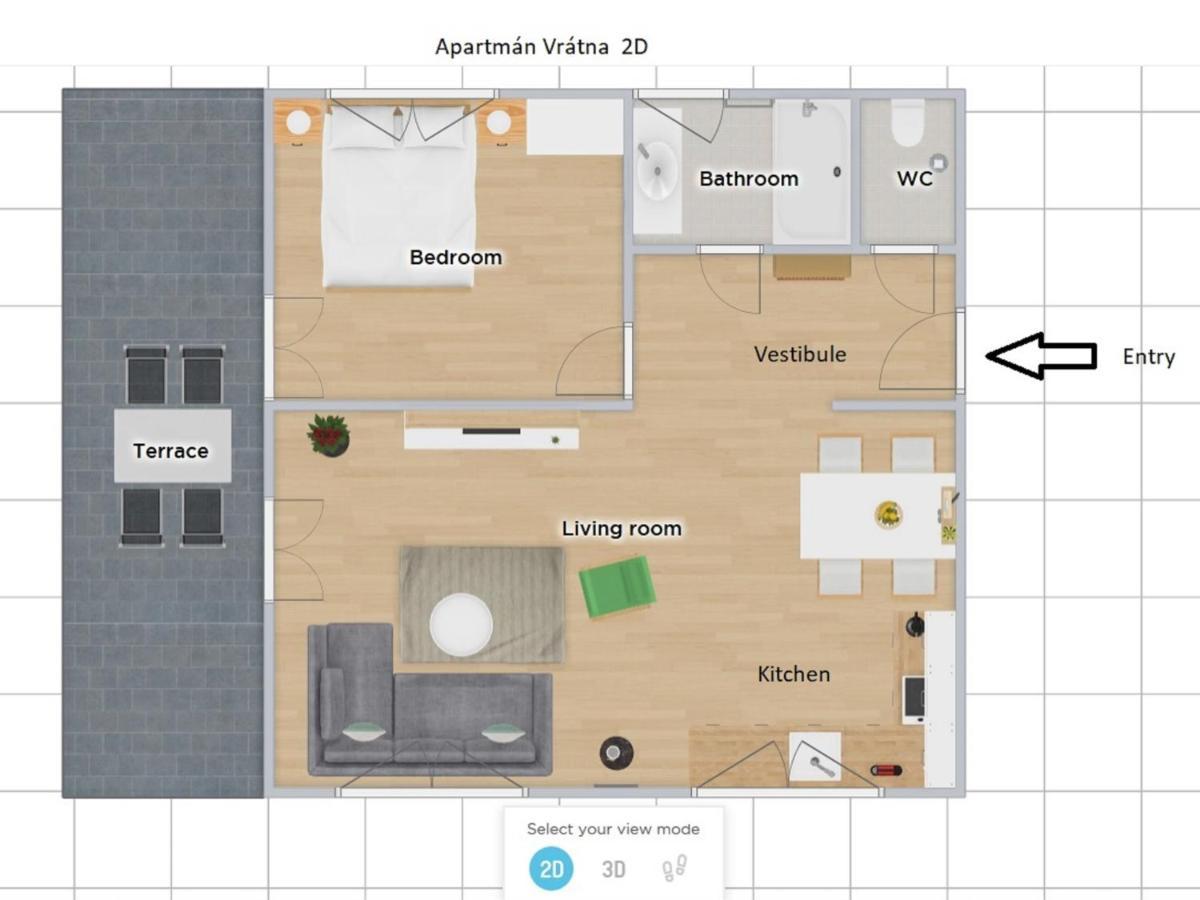 Apartman Vratna Терхова Экстерьер фото
